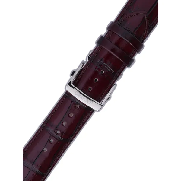 Řemínek Orient UDDVQST, kožený hnědý, stříbrná přezka (pro model SDH00)