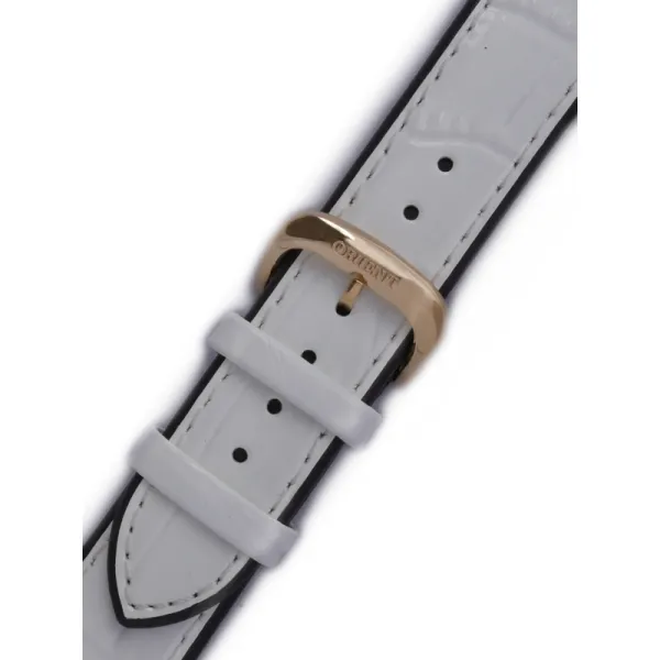 Řemínek Orient UDDKUGW, kožený bílý, zlatá přezka (pro model CDB01)