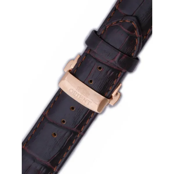 Řemínek Orient UDCVWRT, kožený hnědý, rosegold přezka (pro model FETAC)