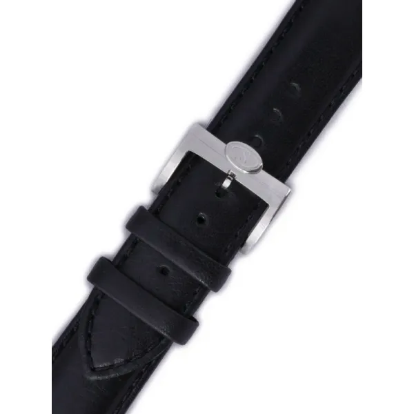 Řemínek Orient UDENGSB, kožený černý, stříbrná přezka (pro model DX00)