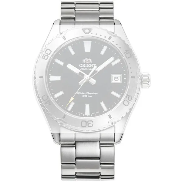 Ocelový náramek Orient UM025613J0 20mm (pro model RA-AC0Q), stříbrný