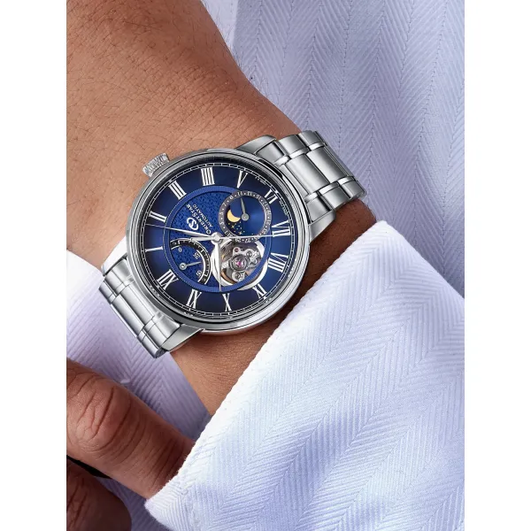 Orient Star Classic M45 F7 Moon Phase Open Heart Automatic RE-BT0006L00B (+ náhradní řemínek)